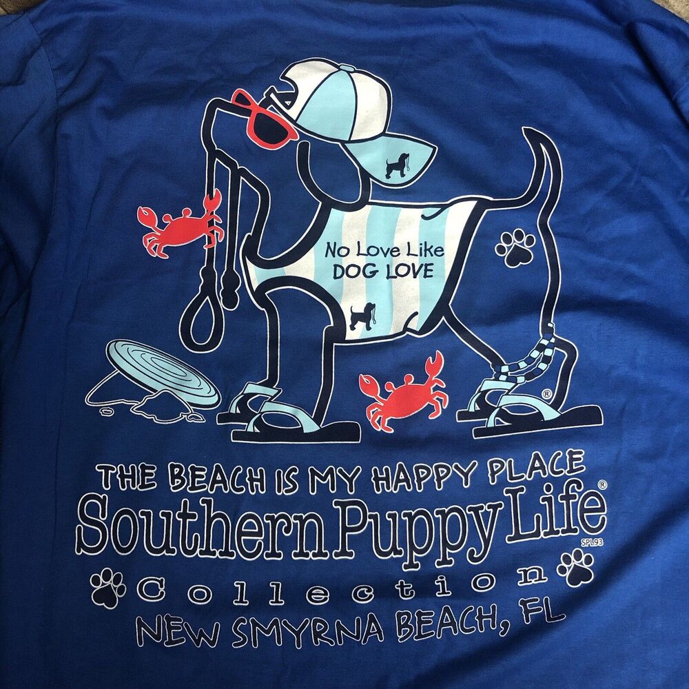 NWT Women's 2XL Long Sleeve Tee SPICY TUNA New Smyrna Beach Blue Dog Graphic NSB - Picture 4 of 8